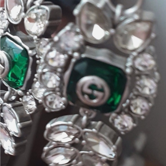 GUCCI Crystal interlocking GG earrings - Picture 3 of 6